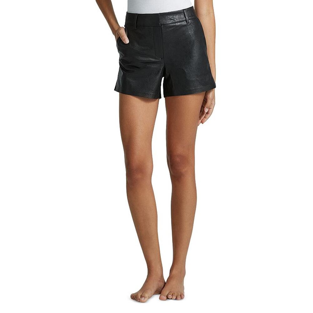 Commando Faux Leather Black Tailored Shorts Size S